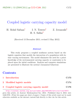 Coupled logistic carrying capacity model