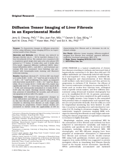 Diffusion tensor imaging of liver fibrosis in an experimental