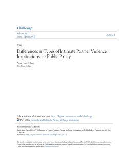 Differences in Types of Intimate Partner Violence