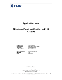 Milestone Event Notification in FLIR A310 PT