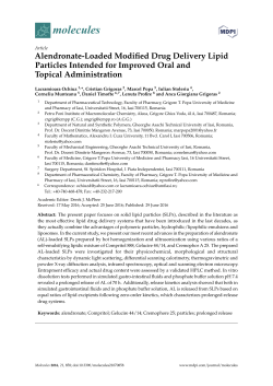 Alendronate-Loaded Modified Drug Delivery Lipid Particles