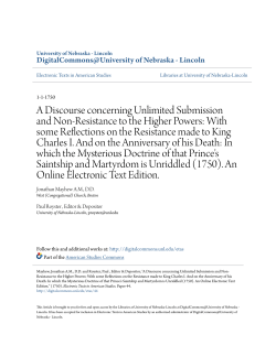 A Discourse concerning Unlimited Submission and Non