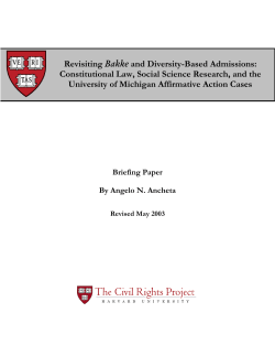 Revisiting Bakke and Diversity-Based Admissions