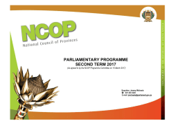 DRAFT FRAMEWORK FOR THE THIRD TERM