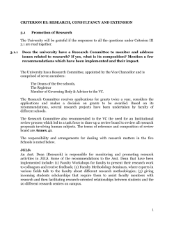 CRITERION III - O.P. Jindal Global University