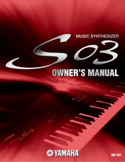 S03 Owner`s Manual