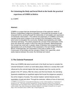De-Colonising the Body and Social Work in the