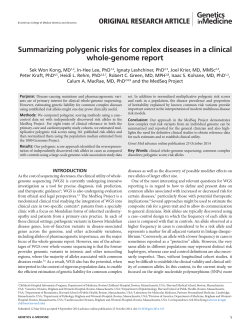 Summarizing polygenic risks for complex diseases in a clinical