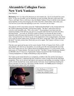 Alexandria Collegian Faces New York Yankees