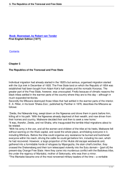 5. The Republics of the Transvaal and Free State