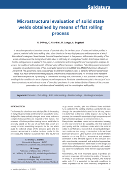 Saldatura Microstructural evaluation of solid state welds obtained by