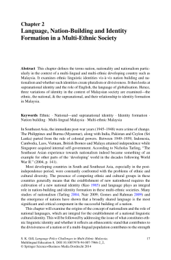 Language, Nation-Building and Identity Formation in a