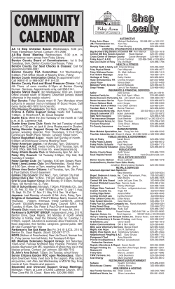 community calendar - Benton County News