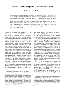 Optimal Contracting with Subjective Evaluation