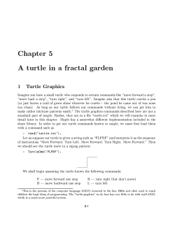 Chapter 5 A turtle in a fractal garden 1 Turtle Graphics Imagine you