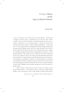 Ti-Grace Atkinson and the Legacy of Radical