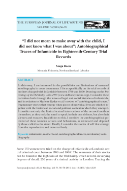 Print this article - European Journal of Life Writing
