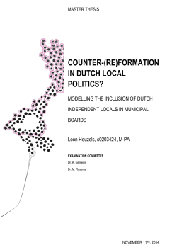 counter-(re)formation in dutch local politics?