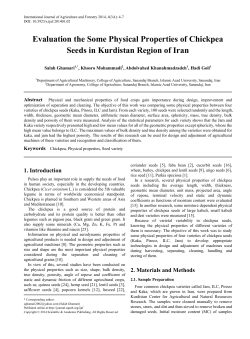 Evaluation the Some Physical Properties of Chickpea