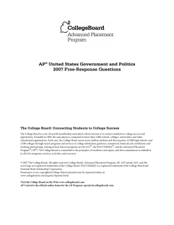 AP&reg; United States Government and Politics 2007 Free