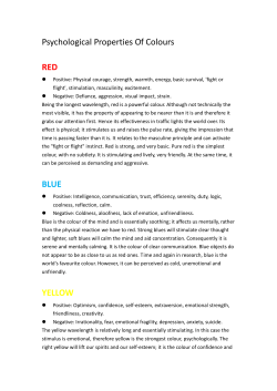 Psychological Properties Of Colours RED BLUE YELLOW