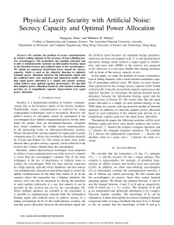 Physical Layer Security with Artificial Noise: Secrecy