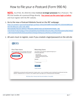 How to file your e-Postcard (Form 990-N)