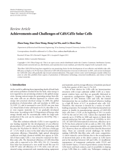 Achievements and Challenges of CdS/CdTe Solar Cells
