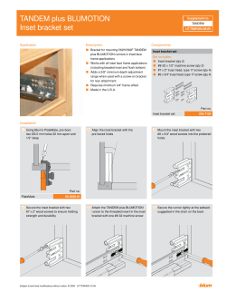TANDEM plus BLUMOTION Inset bracket set