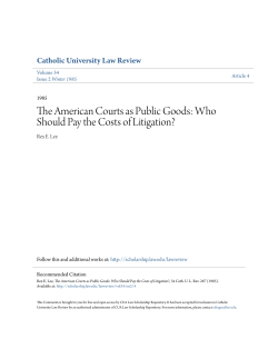 The American Courts as Public Goods