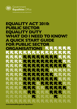 equality act 2010: public sector equality duty what do i need to know?