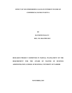 Effect Of Non-performing Loans On Interest Income Of Commercial