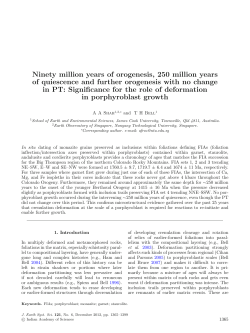 Ninety million years of orogenesis, 250 million years of quiescence