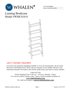 Leaning Bookcase - Whalen Furniture