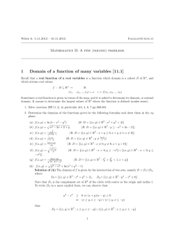 1 Domain of a function of many variables [11.1]