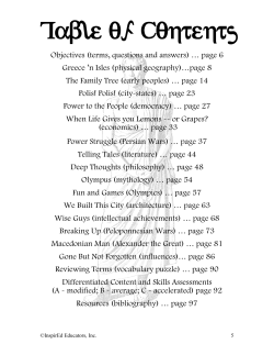 Objectives (terms, questions and answers) &hellip; page 6 Greece `n Isles