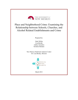 Place and Neighborhood Crime - Justice Research and Statistics