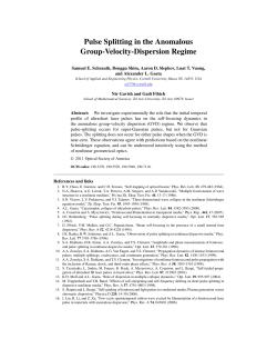 Pulse Splitting in the Anomalous Group-Velocity
