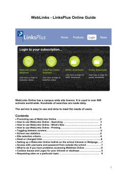 WebLinks - LinksPlus Online Guide