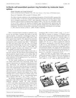 In&bdquo;Ga&hellip;As self-assembled quantum ring formation by molecular