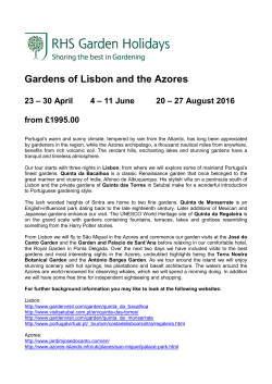 Gardens of Lisbon and the Azores