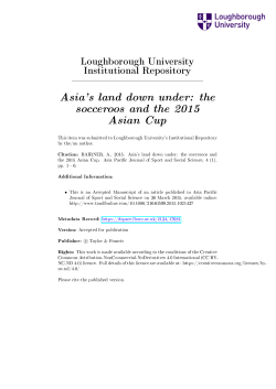 Asia`s land down under - Loughborough University Institutional