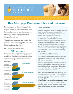 Buy Mortgage Protection Plan and rest easy.