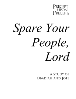 Spare Your People, Lord - Precept Ministries International