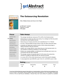 The Outsourcing Revolution