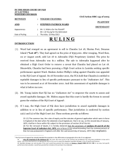 R U L I N G - Judiciary Fiji