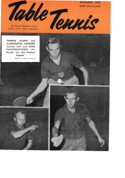 3. Dec 1960 - Table Tennis England