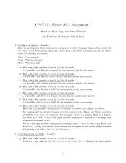 CPSC 121, Winter 2017: Assignment 1