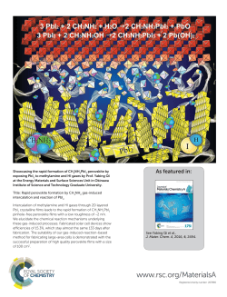 Rapid perovskite formation by CH3NH2 gas