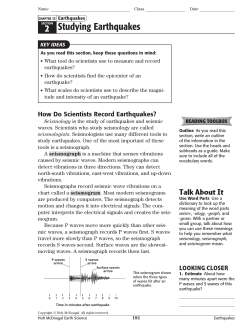 2 Studying Earthquakes